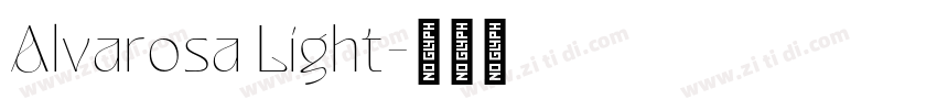 Alvarosa Light字体转换